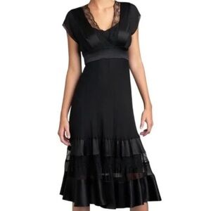 Diane Von Furstenberg Black Midi Dress